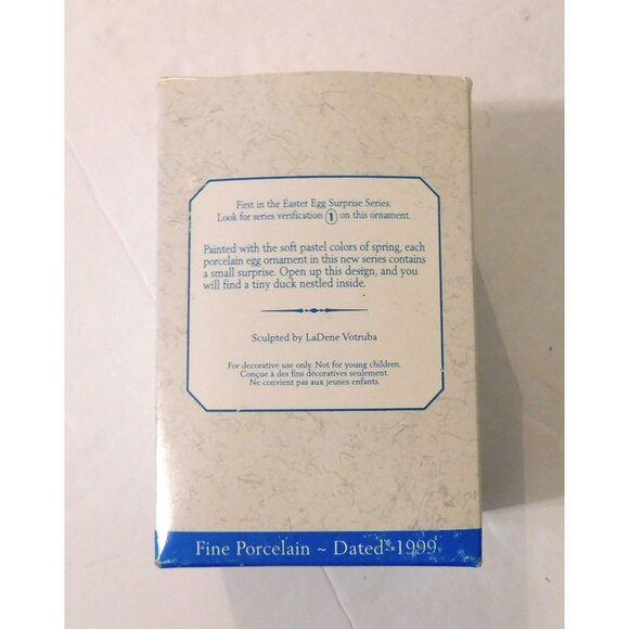 Hallmark Keepsake Ornament Easter Egg Surprise 1999 Porcelain Collectors Series - Picture 6 of 7